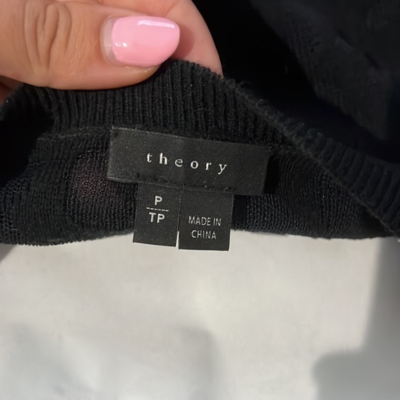 Textured Navy Theory Sweater - Size Petite - Picture 2 of 3